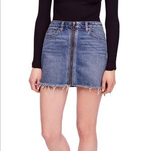 Free People | Zip It Up Denim Miniskirt